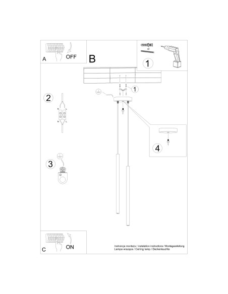 Lampa wisząca PASTELO 2 szałwiowa