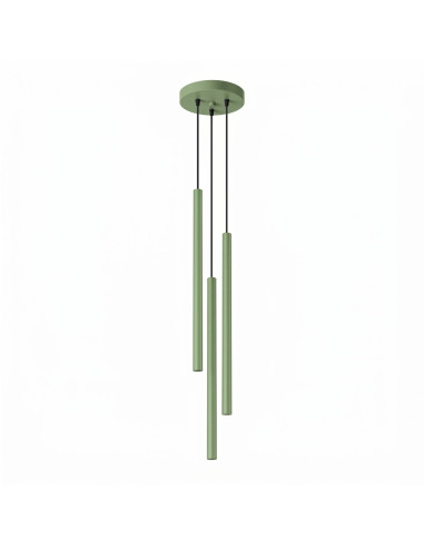Lampa wisząca PASTELO 3P szałwiowa