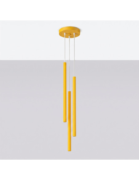 Lampa wisząca PASTELO 3P żółta