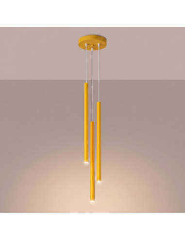 Lampa wisząca PASTELO 3P żółta