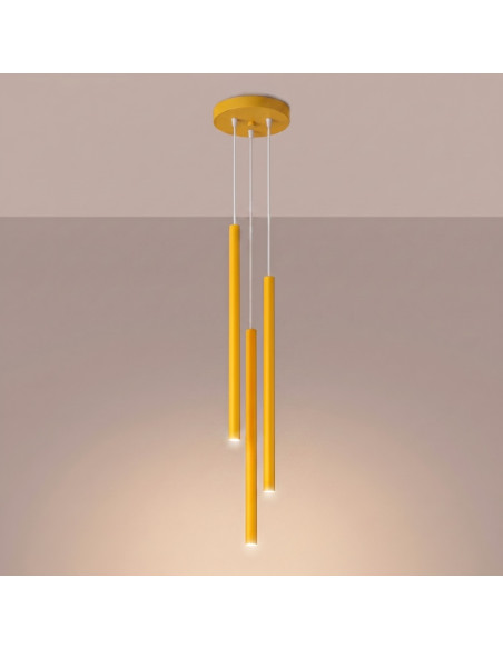 Lampa wisząca PASTELO 3P żółta