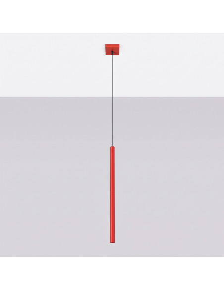 Lampa wisząca PASTELO 1 czerwona