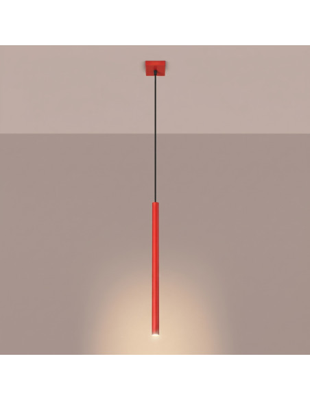 Lampa wisząca PASTELO 1 czerwona