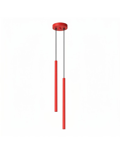 Lampa wisząca PASTELO 2 czerwona