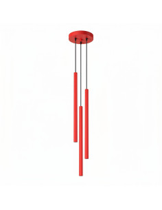 Lampa wisząca PASTELO 3P czerwona