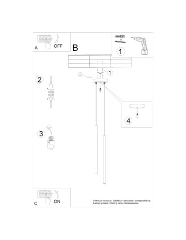 Lampa wisząca PASTELO 2 brązowa