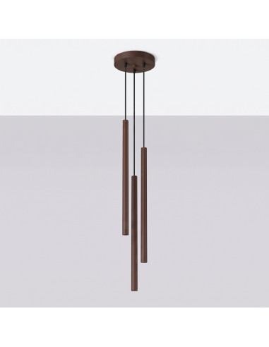 Lampa wisząca PASTELO 3P brązowa