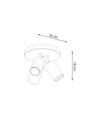Plafon RING 3P taupe