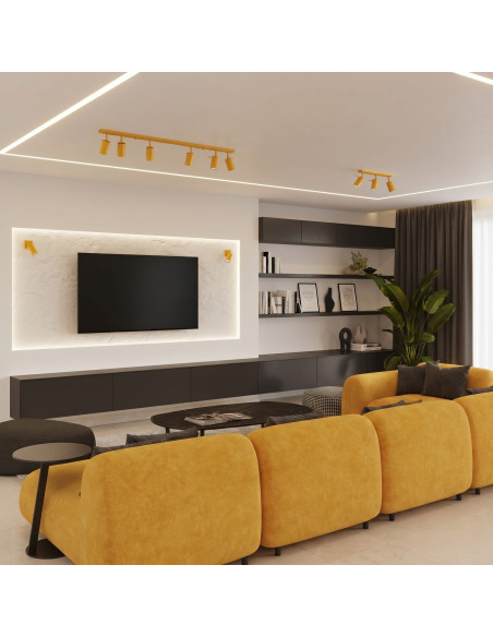 Plafon RING 2 żółty