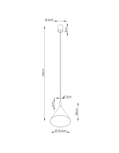 Lampa wisząca NOX 25 biała