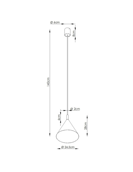 Lampa wisząca NOX 25 biała