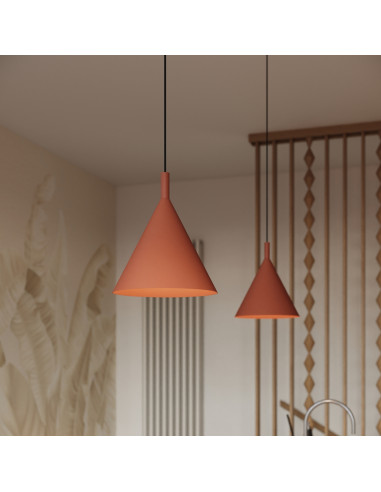 Lampa wisząca NOX 25 ochra czerwona