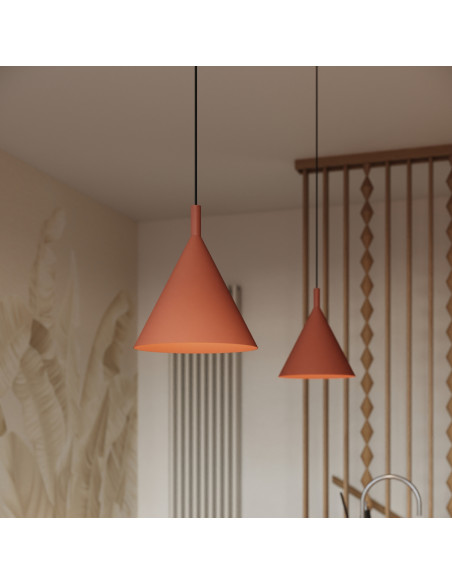 Lampa wisząca NOX 25 ochra czerwona