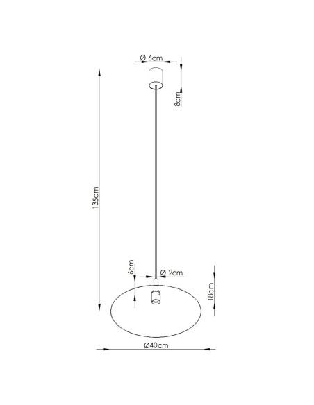 Lampa wisząca NOX 40 biała