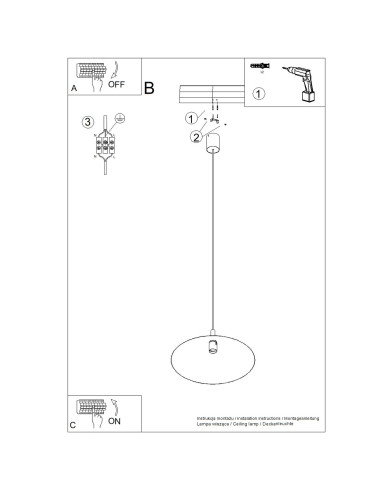 Lampa wisząca NOX 40 zielona oliwka