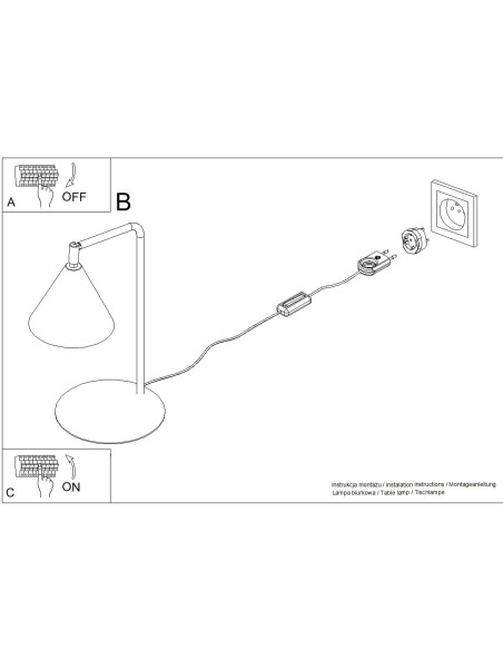 Lampa biurkowa NOX zielona oliwka