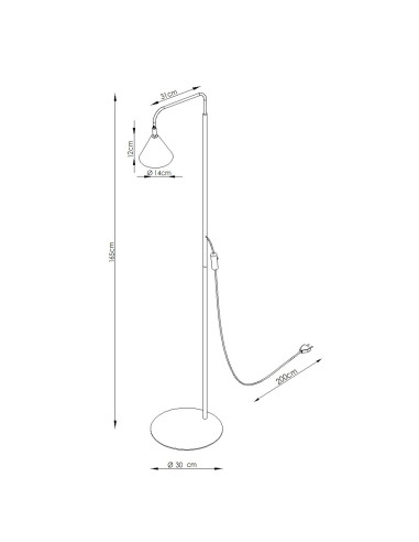 Lampa podłogowa NOX beżowa