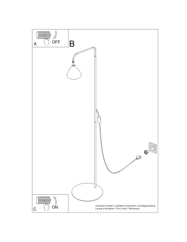 Lampa podłogowa NOX zielona oliwka
