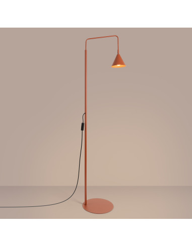 Lampa podłogowa NOX ochra czerwona