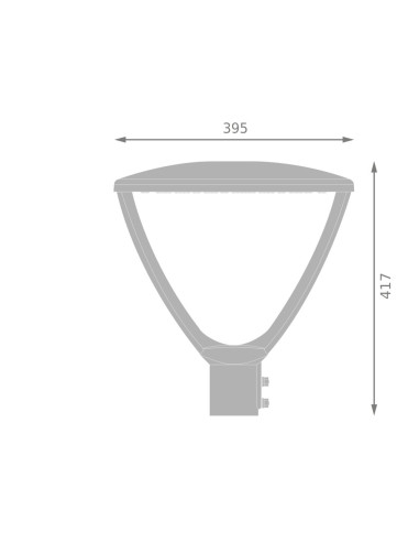 OPRAWA URBAN LANTERN ASYM 6M V 29W ML 830-840 GY   