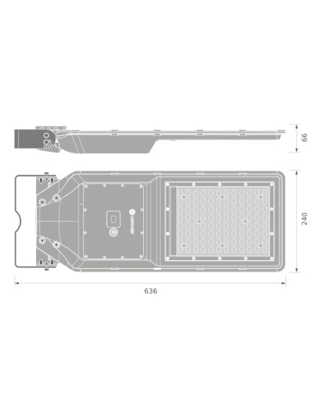OPRAWA STREETLIGHT ECO SOLAR  15W 830 2160lm  BK  
