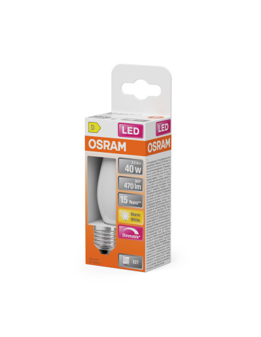 ŻARÓWKA LED SUPERSTAR RF CLB40 DIM 3,4W 2700K ciepła biała E27 470LM GL FR  