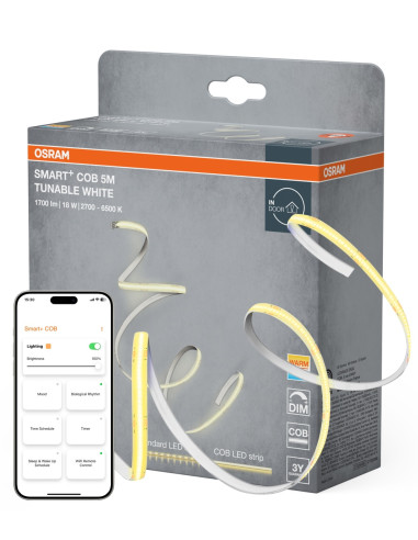 TAŚMA SMART WIFI COB 5M 17W TW 1700LM IP20 PASEK 