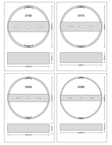 RAMKA DO OPRAWY  DOWNLIGHT DL SLIM ALU D205 WT 