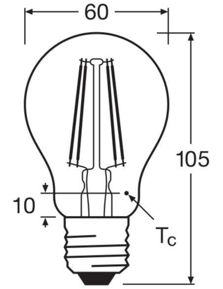 ŻARÓWKA LED V CLA60 6,5W 4000K neutralna biała E27 FIL CL 806LM VALUE 