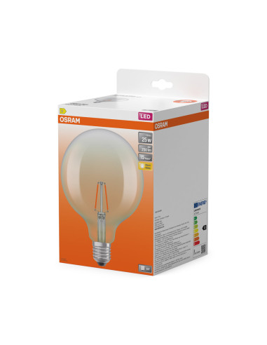 ŻARÓWKA LED STAR RF CL G125 25 1.8W 2700K ciepła biała FIL E27 250LM 