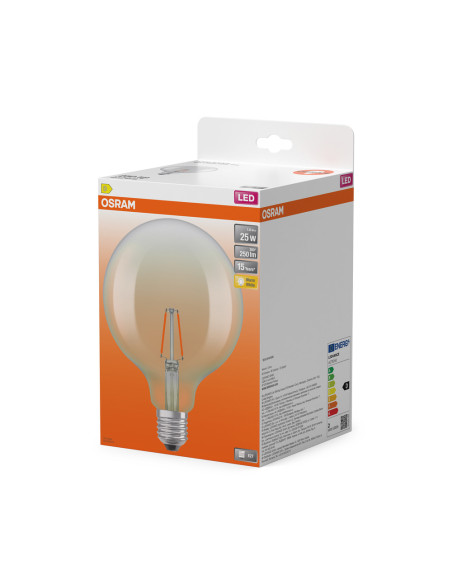 ŻARÓWKA LED STAR RF CL G125 25 1.8W 2700K ciepła biała FIL E27 250LM 