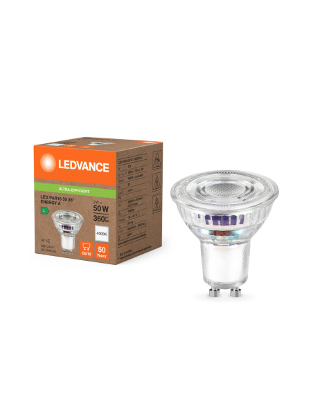 ŻARÓWKA LED S PAR16 GL 50 36° 2W 4000K neutralna biała  GU10 360LM EE KLASA A 