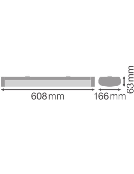 OPRAWA LINIOWA LINEAR SURFACE 600 18W/3000K WT IP44  