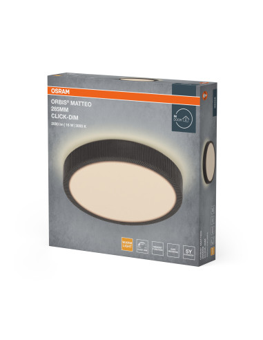 PLAFON ORBIS MATTEO 285 16W 830CLICKD GR 