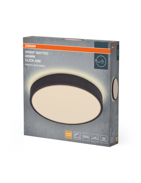 PLAFON ORBIS MATTEO 490 36W 830CLICKD GR 