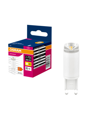 ŻARÓWKA LED VALUE PIN20 NARROW 2W/827 ciepła biała G9 200LM  