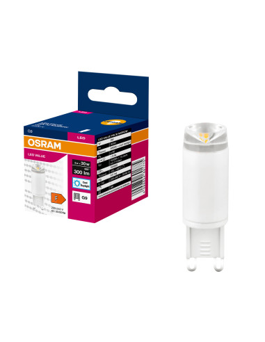 ŻARÓWKA LED VALUE PIN30 NARROW 3W/865 zimna biała G9 300LM  