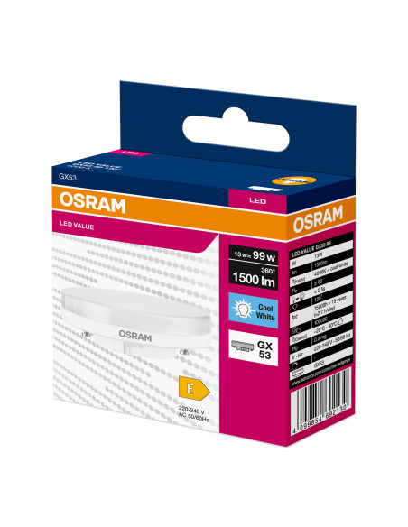 ŻARÓWKA LED GX53 99 13W 4000K neutralna biała 120° 230V 1500LM 

