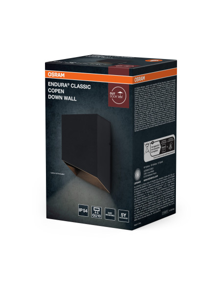 KINKIET ZEWNĘTRZNY ENDURA CLASSIC COPEN DOWN WALL GU10 IP54 DARK GREY 
