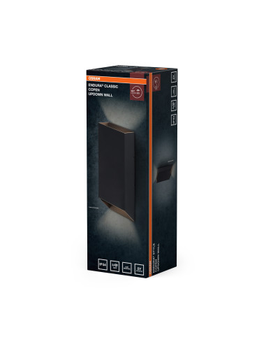 KINKIET ZEWNĘTRZNY ENDURA CLASSIC COPEN UPDOWN WALL GU10 IP54 DARK GREY 