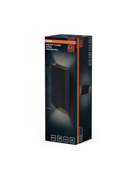 KINKIET ZEWNĘTRZNY ENDURA CLASSIC COPEN UPDOWN WALL GU10 IP54 DARK GREY 