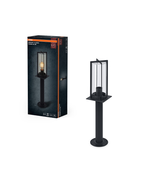 SŁUPEK OGRODOWY ENDURA CLASSIC HAGEN 50CM E27 IP44 DARK GREY 