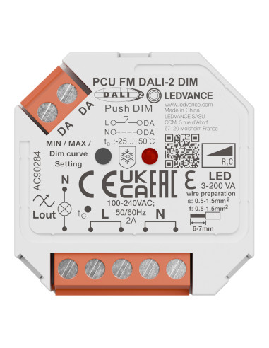 PUSH CONTROL UNIT FM DALI-2 DIM ŚCIEMNIACZ PRZYCISKOWY DO RĘCZNEGO STEROWANIA OŚWIETLENIEM 