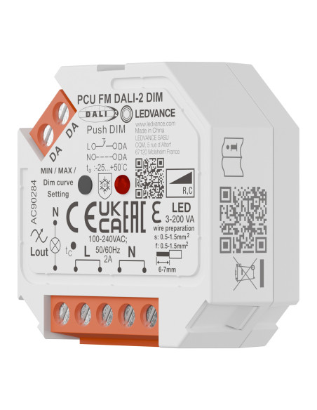 PUSH CONTROL UNIT FM DALI-2 DIM ŚCIEMNIACZ PRZYCISKOWY DO RĘCZNEGO STEROWANIA OŚWIETLENIEM 