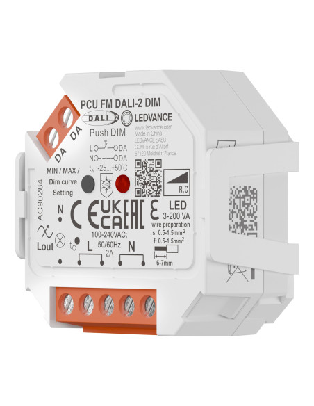 PUSH CONTROL UNIT FM DALI-2 DIM ŚCIEMNIACZ PRZYCISKOWY DO RĘCZNEGO STEROWANIA OŚWIETLENIEM 