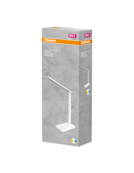 LAMPKA BIURKOWA PANAN DISK FOLD SQ 6,5W CCT BIAŁA 