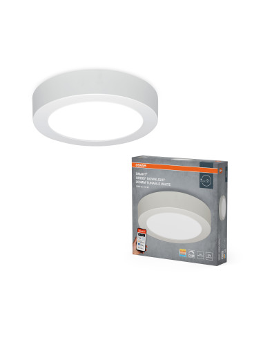 PLAFON SMART+ MATTER SURFACE DOWNLIGHT ROUND 200MM 12W TW 3000K DO 6500K 900LM BIAŁY 