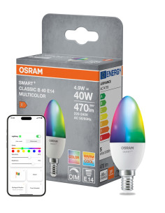 ŻARÓWKA LED SMART+ MATTER B40 4.9W 470LM RGBW FR E14 
