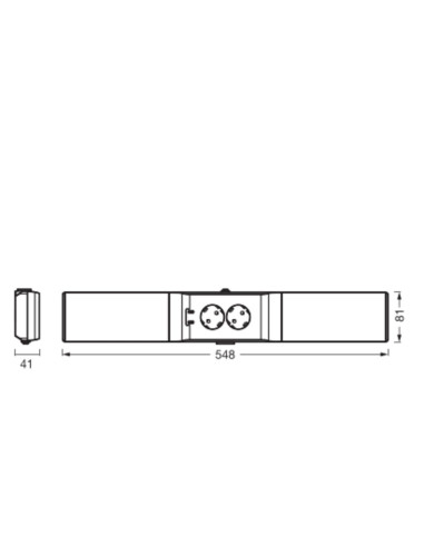 OPRAWA PODSZAFKOWA  UNDERCABINET SOCKET FLKIT830DUSBBK  