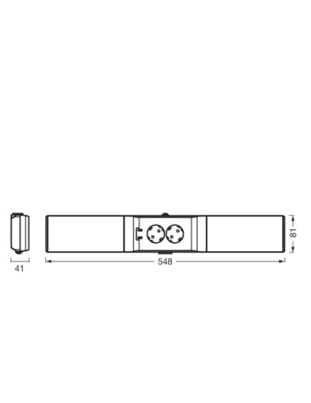 OPRAWA PODSZAFKOWA  UNDERCABINET SOCKET FLKIT830DUSBBK  